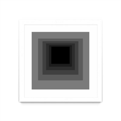 "After Josef A" Matted and Framed White 36x36 Wall Art