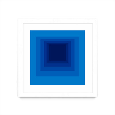 "After Josef B" Matted and Framed White 36x36 Wall Art