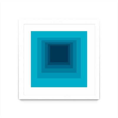 "After Josef D" Matted and Framed White 36x36 Wall Art