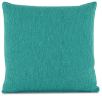 Coussin décoratif en chenille - Milo bleu sarcelle