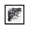 Œuvre d’art murale encadrée noire et mate « Alumettes » 30 x 30
