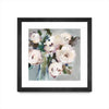 Œuvre d’art murale encadrée noire et mate « Pale Pink Bouquet I » 30 x 30