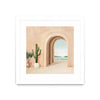 Œuvre d’art murale encadrée blanche et mate « Coastal Arch » 30 x 30