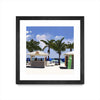 Œuvre d’art murale encadrée noire et mate « Key West Cabana I » 36 x 36