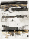 Œuvre d’art murale Giant Art « Gold And Black Ink Ii » 72 x 54