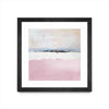 Œuvre d’art murale encadrée noire et mate « Pink Sea Abstract » 30 x 30