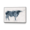 Œuvre d’art murale sur toile encadrée noire « Longhorn V2 » 36 x 24