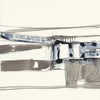 Œuvre d’art murale Giant Art « Stark Lines Ii » 72 x 72