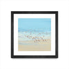 Œuvre d’art murale encadrée noire et mate « Beach Day I » 36 x 36