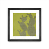 Œuvre d’art murale encadrée noire et mate « Opuntia Ii » 30 x 30