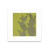 Œuvre d’art murale encadrée blanche et mate « Opuntia Ii » 30 x 30