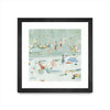 Œuvre d’art murale encadrée noire et mate « Summer Confetti Ii » 30 x 30