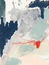 Œuvre d’art murale Giant Art « Ash Blue & Crimson I » 72 x 54