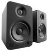 Haut-parleurs d'étagère Kanto YU4 alimentés par Bluetooth avec préamplificateur phono pour tourne-disques