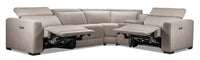Sofa sectionnel à inclinaison électrique Adelaide 5 pièces - gris