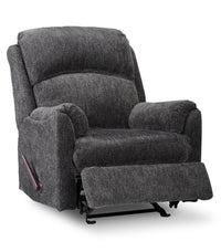 Fauteuil coulissant inclinable Baron de 32 po fabriqué au Canada en tissu de chenille - gris