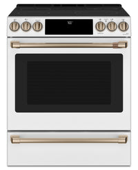 Cuisinière intelligente électrique Café de 5,7 pi³ avec convection européenne véritable et grilles a…