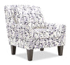 Fauteuil d’appoint club Sofa Lab personnalisable de 29 po fabriqué au Canada en tissu de velours avec pattes en bois - Pebble multicolore
