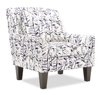 Fauteuil d’appoint club Sofa Lab de 29 po fabriqué au Canada en tissu de velours avec pattes en bois - Pebble multicolore