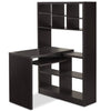 Bureau réversible Mollie de 35,5 po avec bibliothèque ouverte - espresso