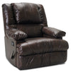 Fauteuil de massage inclinable 5598 en cuir véritable avec accoudoirs de rangement - chocolat