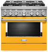 Cuisinière intelligente hybride KitchenAid de 5,1 pi³ avec autonettoyage - poivron jaune - KFDC506JYP
