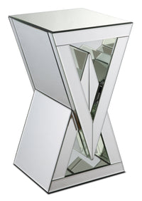 Table d'appoint Lane de 12 po en miroir - argentée