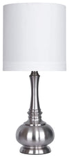 Lampe de table de 23 po nickel brossé