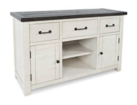 Meuble pour téléviseur rustique Madison de 50 po avec rangement et système de gestion des câbles pour téléviseurs jusqu’à 55 po - blanc