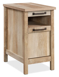 Table de fauteuil rustique Cannery de 14,37 po avec rangement - fini chêne clair