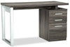 Bureau réversible Oscar de 47 po avec rangement - gris