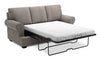 Sofa-lit personnalisable Roll de Sofa Lab de 86 po fabriqué au Canada en tissu d’apparence lin avec accoudoirs enroulés - gris Luna Smoke