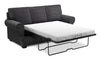 Sofa-lit personnalisable Roll de Sofa Lab de 86 po fabriqué au Canada en tissu de chenille avec accoudoirs enroulés - gris Luxury Charcoal