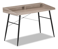 Bureau Jeremy de 47,25 po avec petite crédence - taupe