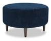 Pouf personnalisable The Curve de Sofa Lab de 31 po fabriqué au Canada en tissu de velours - bleu Royal Blue