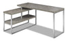 Bureau en forme de L Andrea de 60 po avec tablette - gris
