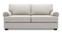 Sofa Roll de Sofa Lab de 76 po de format condo fabriqué au Canada en tissu - chenille argentée Luxury Silver