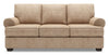 Sofa personnalisable Roll de Sofa Lab de 86 po fabriqué au Canada en tissu de chenille avec accoudoirs enroulés - taupe Luxury Taupe