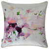 Coussin décoratif motif floral abstrait - violet