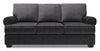 Sofa personnalisable Roll de Sofa Lab de 86 po fabriqué au Canada en tissu de chenille avec accoudoirs enroulés - gris Luxury Charcoal