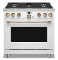 Cuisinière intelligente à gaz Café de 6,2 pi³ avec convection européenne véritable et grilles autone…