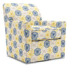 Fauteuil d’appoint pivotant Sofa Lab personnalisable de 31 po fabriqué au Canada en tissu - Sunshine multicolore