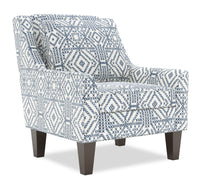 Fauteuil d’appoint club Sofa Lab de 29 po fabriqué au Canada en tissu avec pattes en bois - Ink multicolore