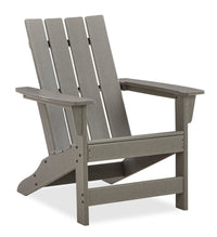 Chaise Adirondack Cape pour la terrasse à l’extérieur - plastique à haute densité, résistante aux rayons UV et aux intempéries - grise