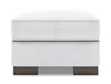 Pouf personnalisable Track de Sofa Lab de 24 po fabriqué au Canada en tissu d’apparence lin - blanc Pax Ice