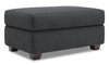 Pouf de rangement personnalisable The Trunk de Sofa Lab de 39 po fabriqué au Canada en tissu d’apparence lin - gris Pax Pepper