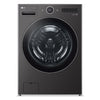 Laveuse à la vapeur intelligente haute efficacité LG à chargement frontal de 5,8 pi³ - acier noir - superposable - WM6700HBA