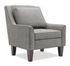 Fauteuil d’appoint club Sofa Lab personnalisable de 29 po fabriqué au Canada en tissu de velours avec pattes en bois - gris Platinum Grey