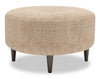 Pouf personnalisable The Curve de Sofa Lab de 31 po fabriqué au Canada en tissu de chenille - taupe Luxury Taupe