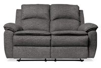 Causeuse inclinable Chandler de 60 po en tissu de chenille - gris